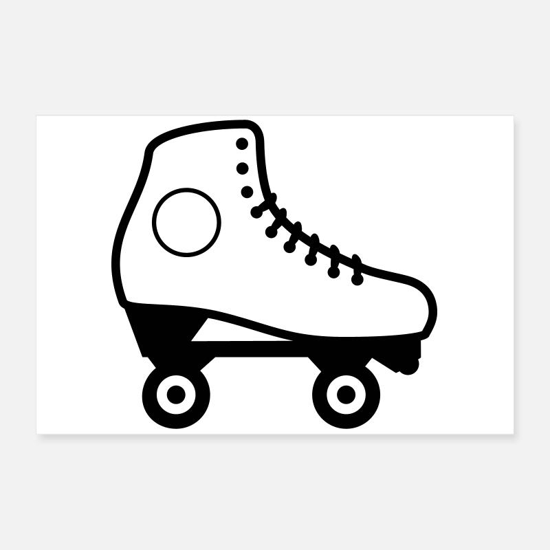 Künstlerischer Rollschuh Poster 60x40 cm