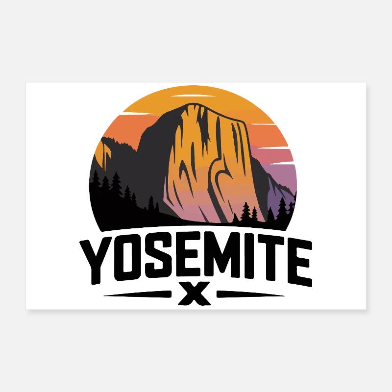 Yosemite X Logo d’extérieur moderne Poster 60 x 40 cm