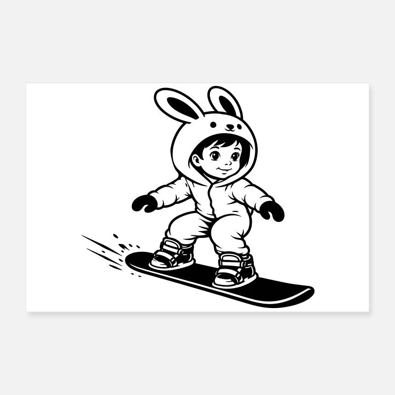 Snowboard Bunny Poster 60 x 40 cm