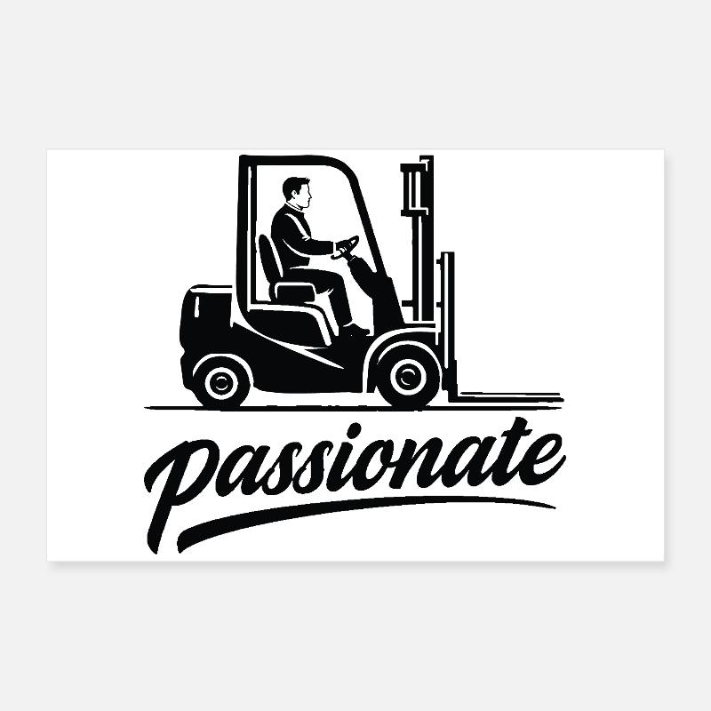 Forklift Driver Passionate Design Poster 24" x 16" (60x40 cm)