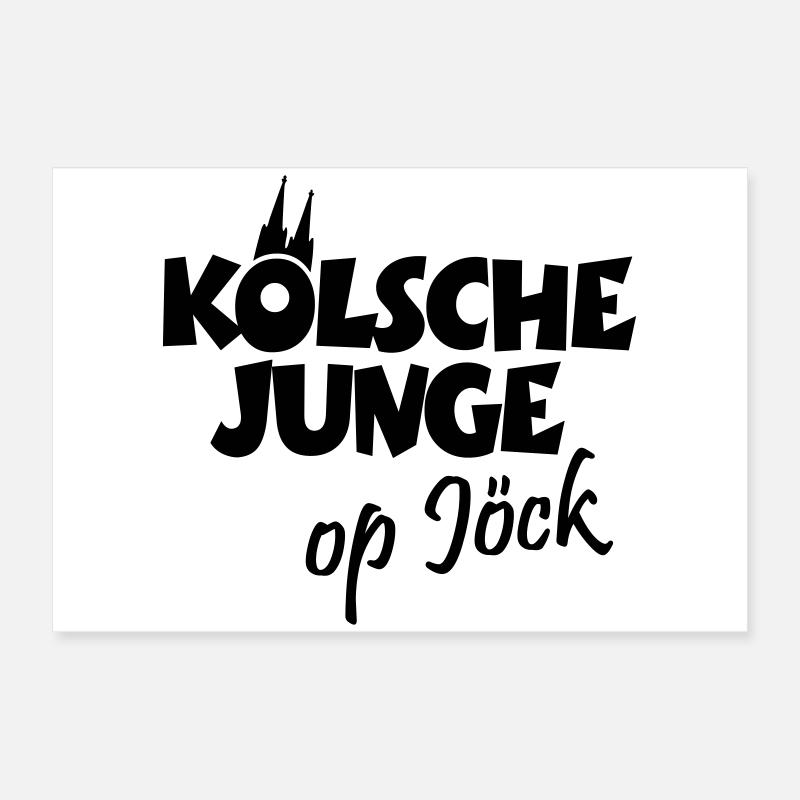 Kölsche Junge op Jöck - Kölsch - Köln - Kölner Poster 60x40 cm