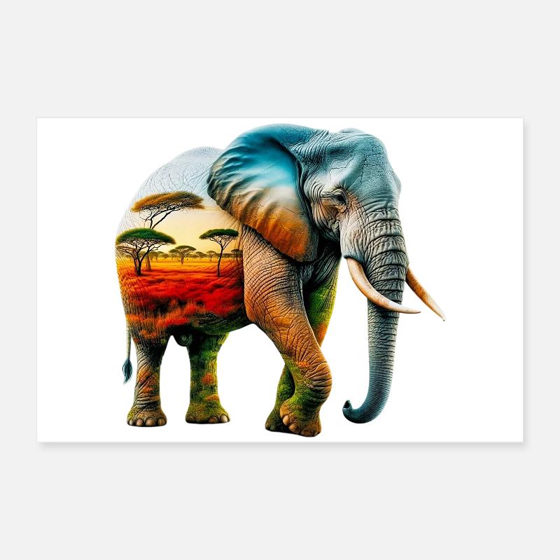 Elefant Poster 60x40 cm