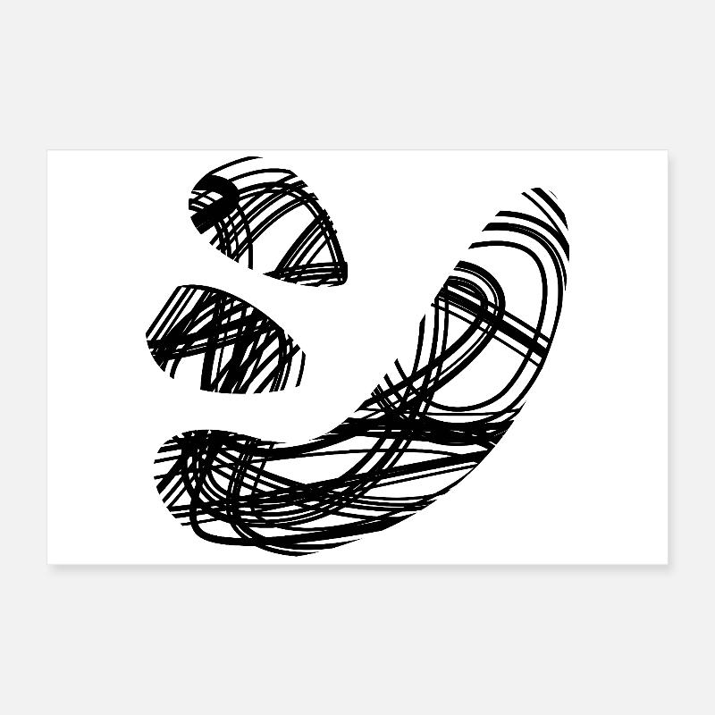 Japanischer Text 'シ' (shi) Muster Poster 60x40 cm