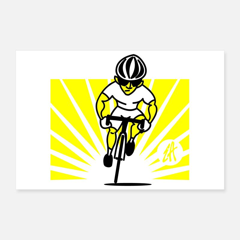 Radfahrer Poster 60x40 cm