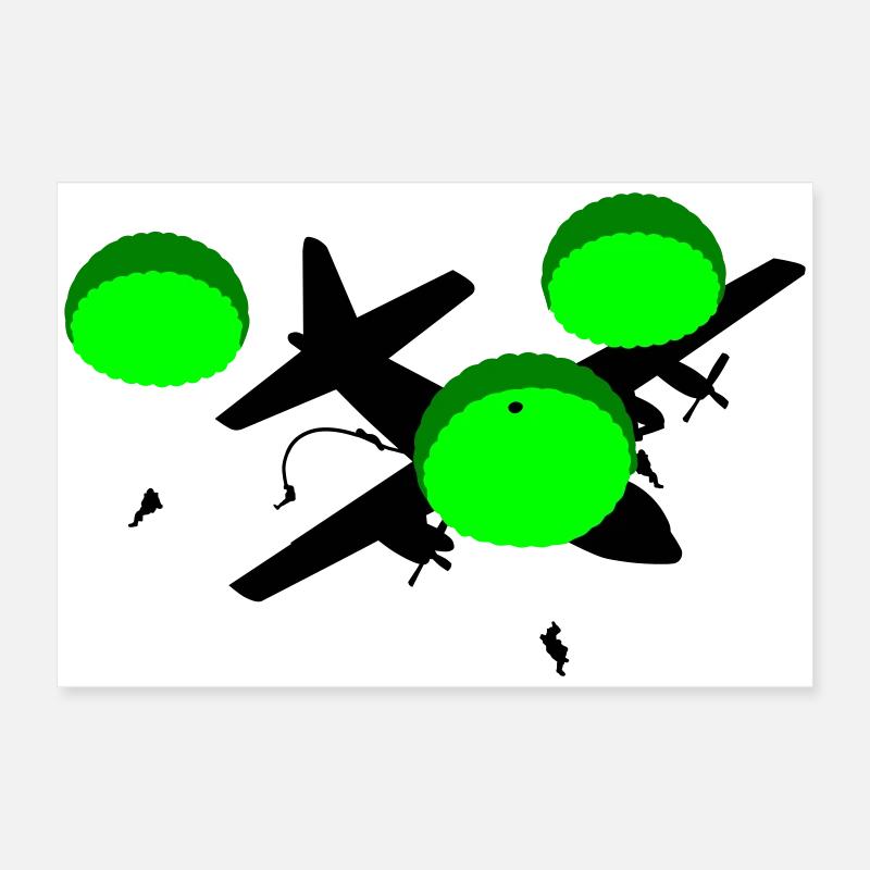 parachutiste Poster 60 x 40 cm