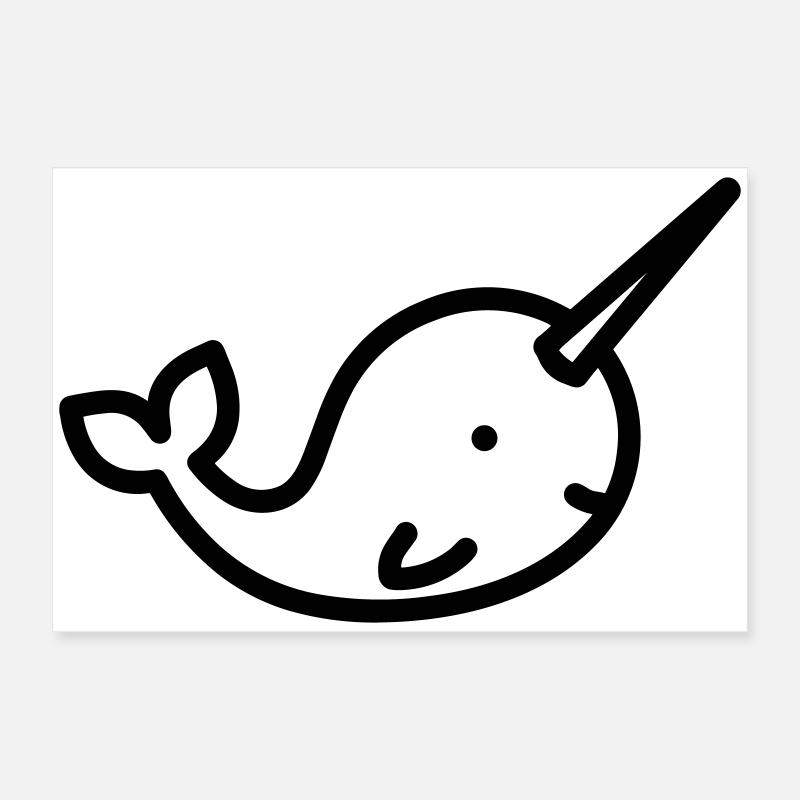 narwhal Poster 24" x 16" (60x40 cm)