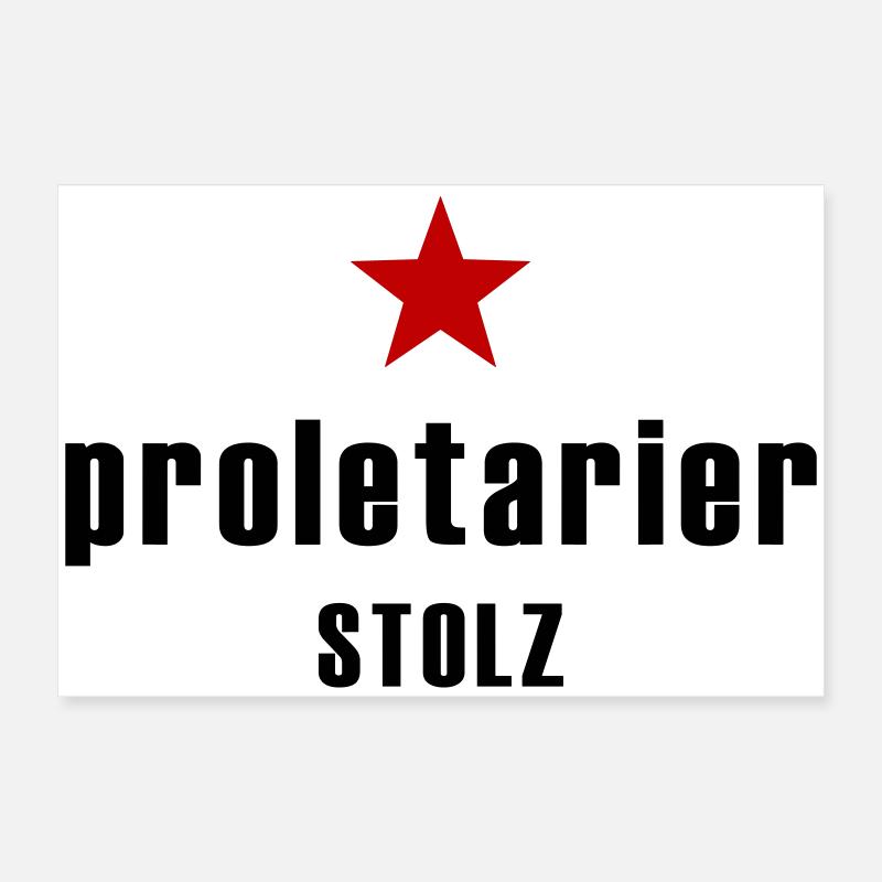 Orgueil prolétarien avec une étoile rouge Poster 60 x 40 cm
