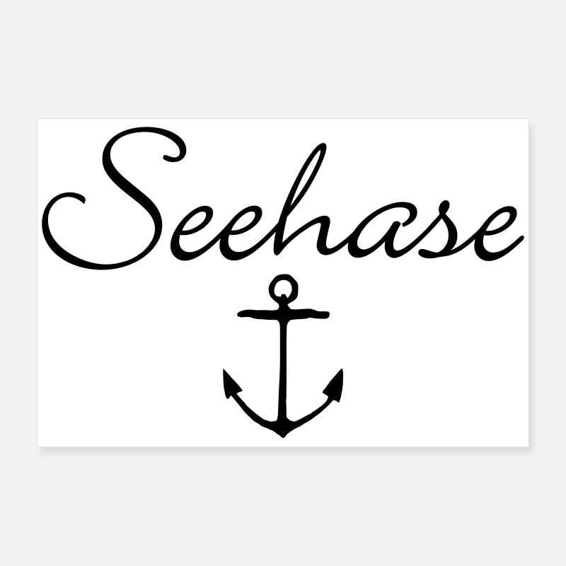 Seehase Anker Bodensee Design Poster 60x40 cm