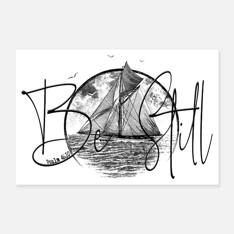 DLM C BE STILL B1W Poster 60 x 40 cm