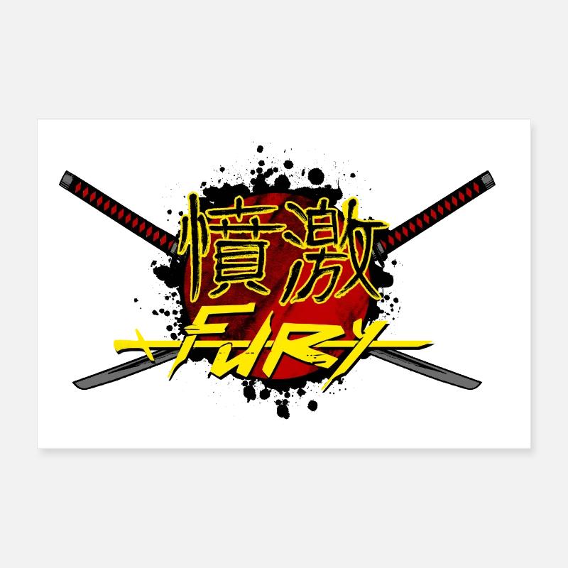 FURY Kreuzte Schwerter. Poster 60x40 cm