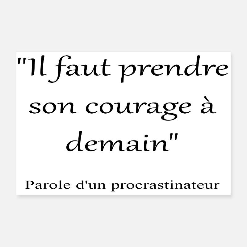 Procrastinateur Poster 60 x 40 cm