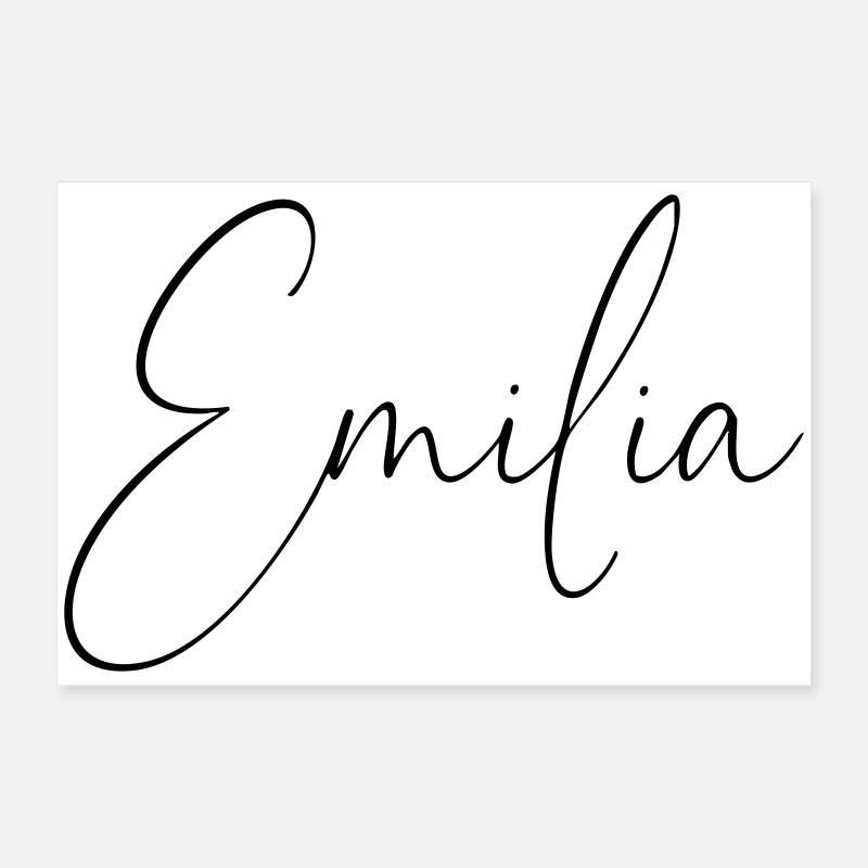 Emilia / Conception d’écriture manuscrite personnalisée Poster 60 x 40 cm