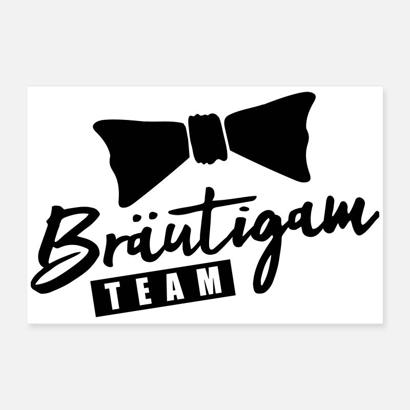 Brudgommens team Poster 60x40 cm