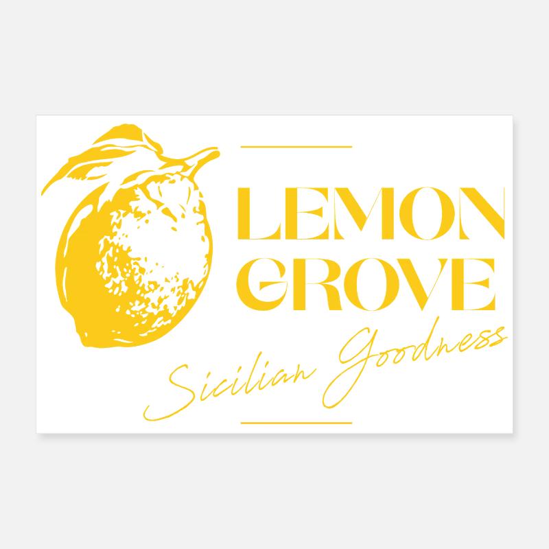 Illustration de citronnier sicilien Poster 60 x 40 cm