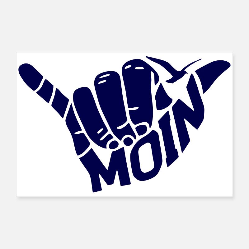 Signe de la main « MOIN » Poster 60 x 40 cm