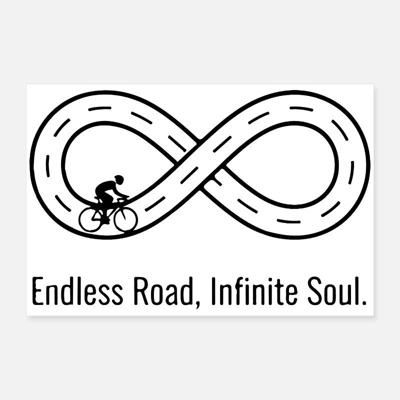 Endlose Straße, Unendliche Seele: Infinity Symbol Road Poster 60x40 cm