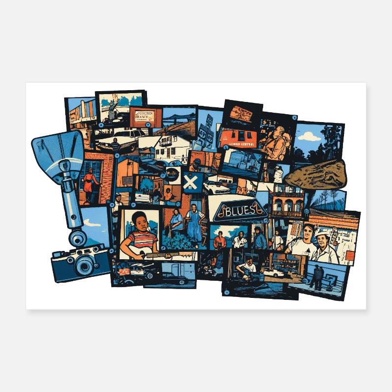 THE BLUES ROAD #2 – Ton & Bild Poster 60x40 cm