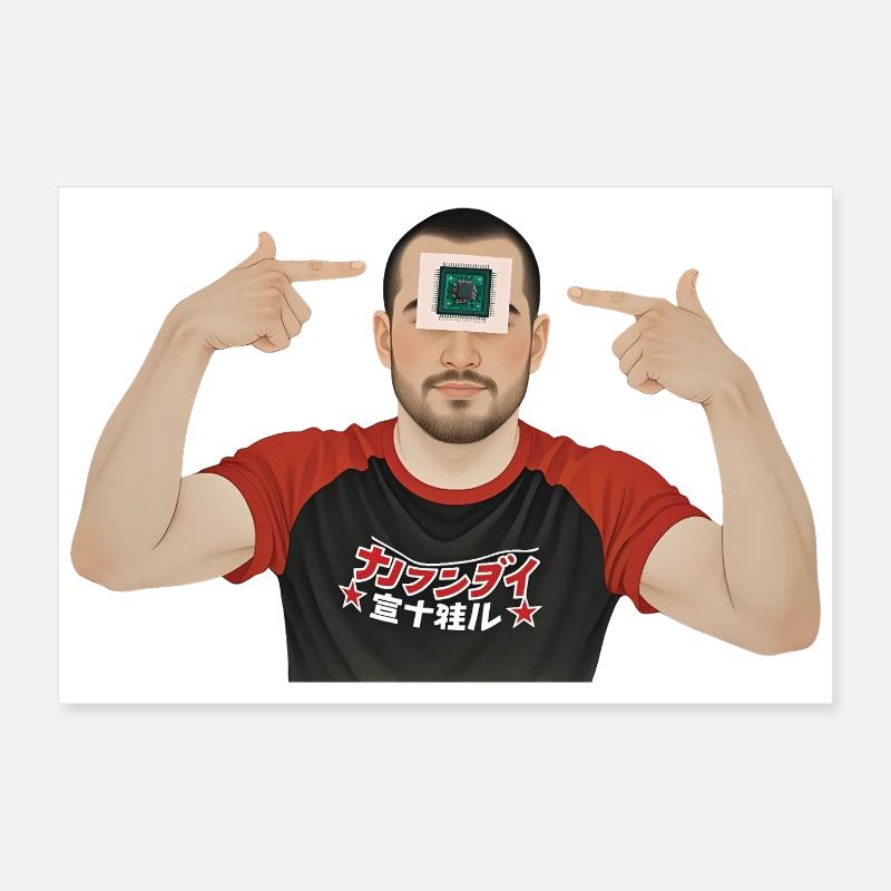 BRAIN PROCESSOR - geek & sci-fi Poster 60x40 cm