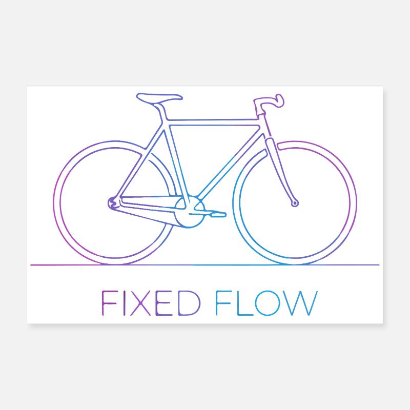 Fixed Flow Bicycle Poster 24" x 16" (60x40 cm)