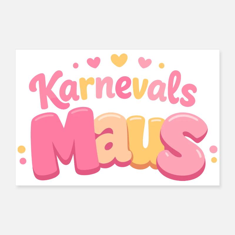 Karnevalsmaus Kölsche Mädsche – Karneval Köln Poster 60x40 cm