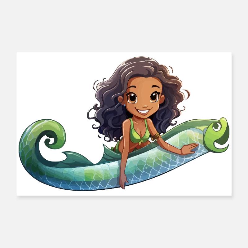 Dragon de mer et Aventurier Poster 60 x 40 cm