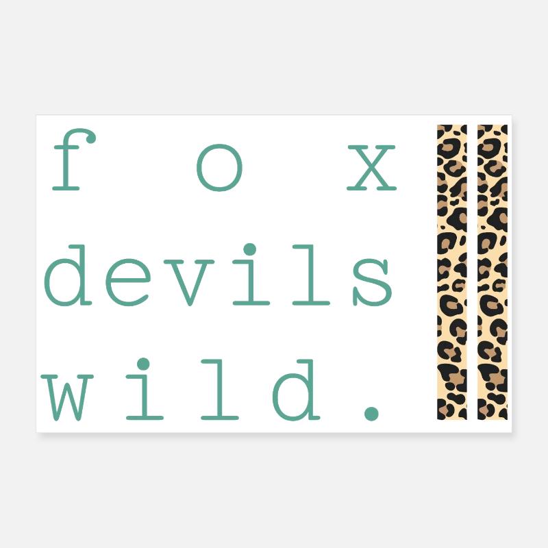 Fox Devil Wild Leopard Poster 24" x 16" (60x40 cm)
