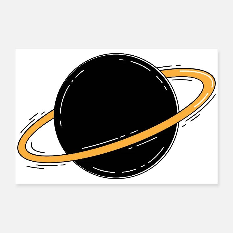 Saturne Planet Space Minimalist Poster 60 x 40 cm