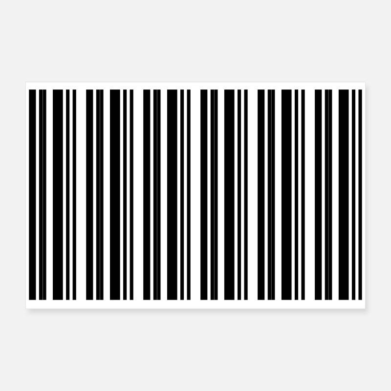 Barcode Strichcode Nerd IT Technik Design Poster 60x40 cm