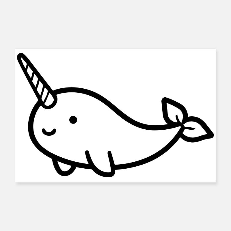 Narwal Poster 60x40 cm