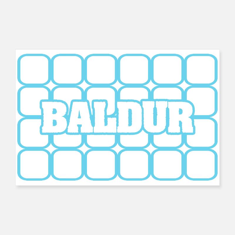 First name Baldur Poster 24" x 16" (60x40 cm)
