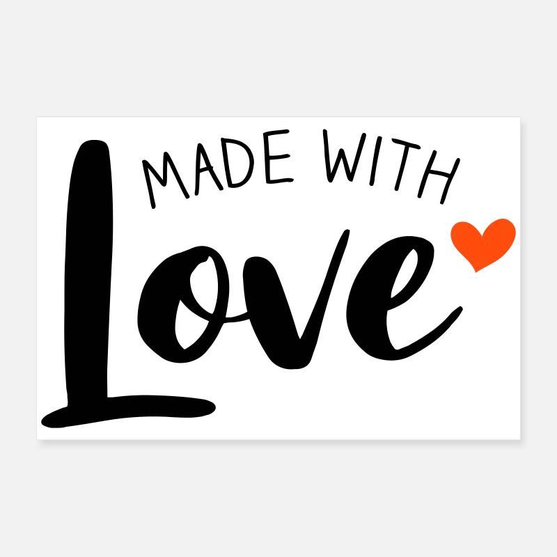 Made With Love bicolore Poster 60 x 40 cm