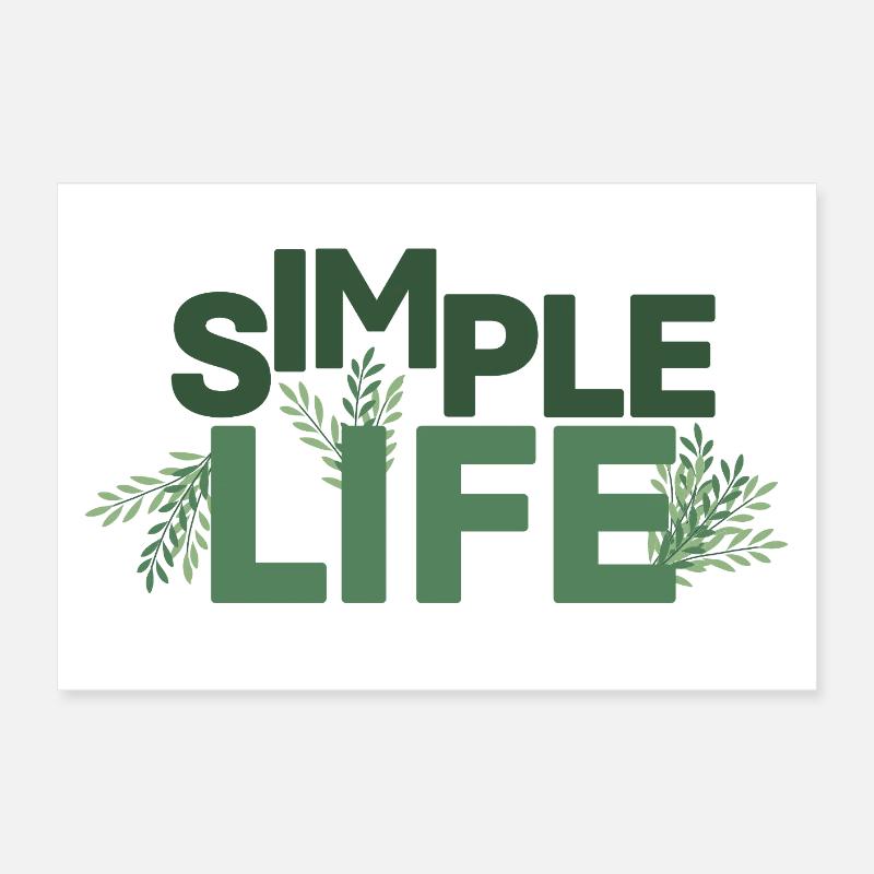 Vie Simple - Vert Poster 60 x 40 cm