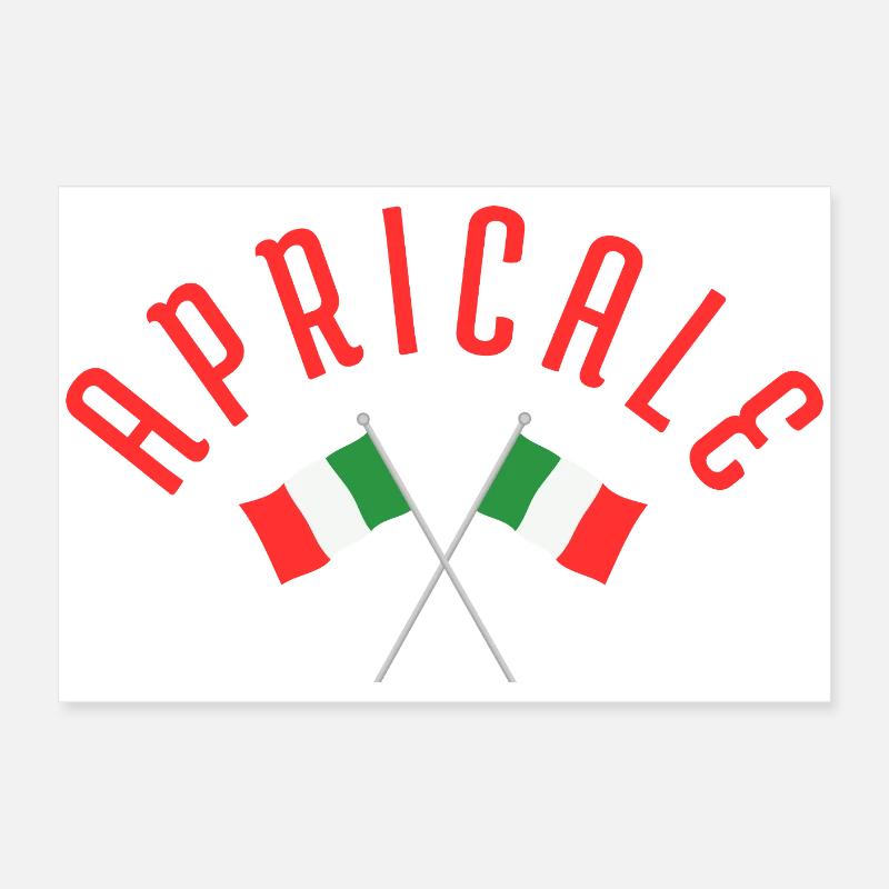 Drapeaux italiens croisés d’Apricale Poster 60 x 40 cm