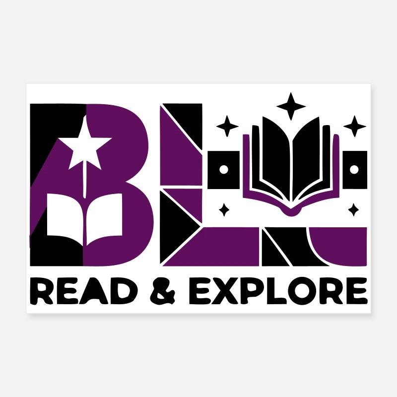 Read Explore Buch Typografie Poster 60x40 cm