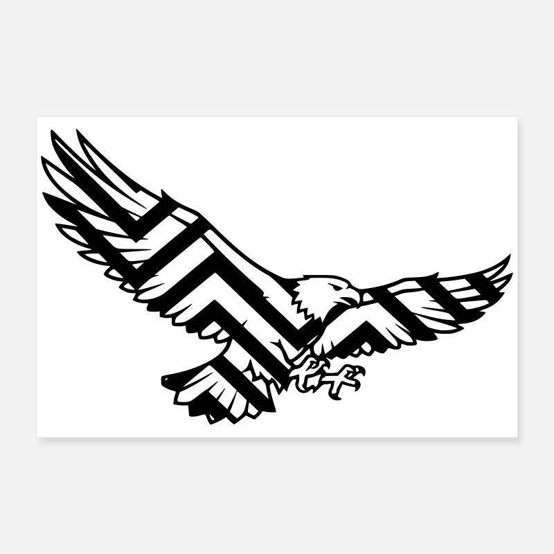 Logo polygonal géométrique Eagle Poster 60 x 40 cm