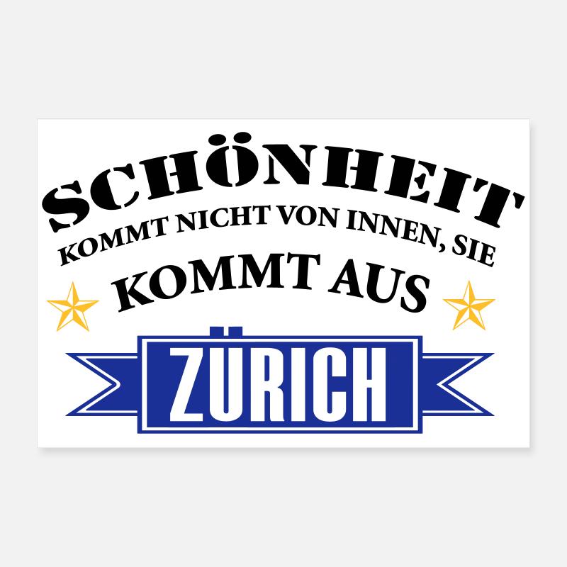 Beauté de Zurich Poster 60 x 40 cm