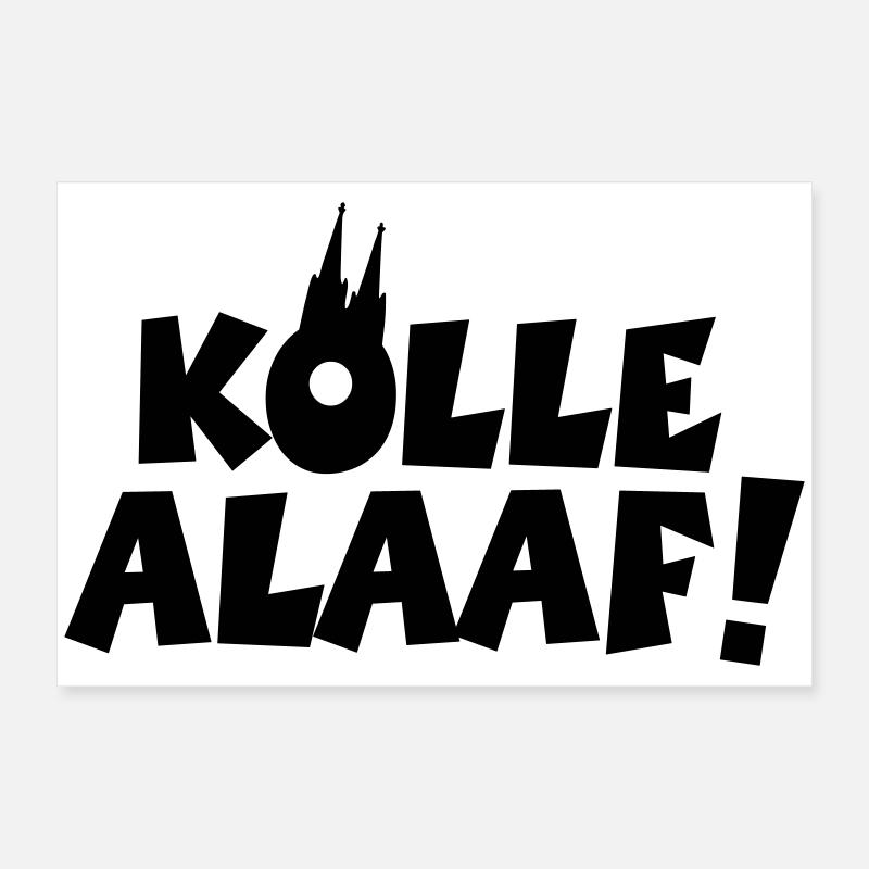 Kölle Alaaf! Kölner Karneval mit Kölner Dom Poster 60x40 cm