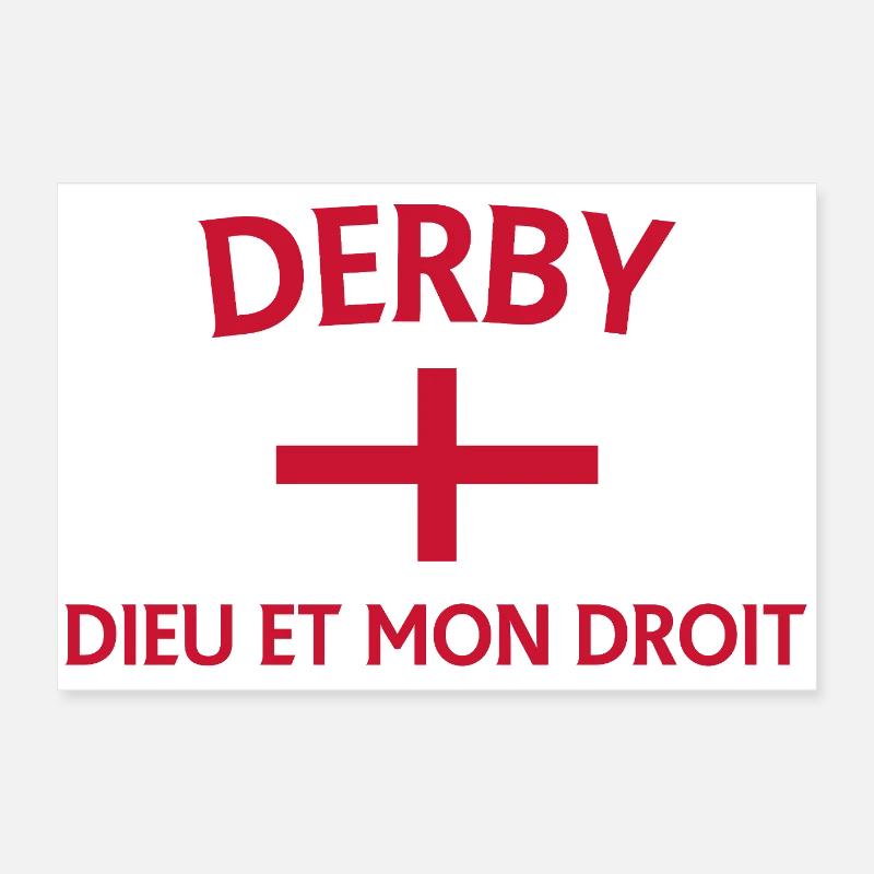 Conception du drapeau de l’Angleterre Derby Poster 60 x 40 cm