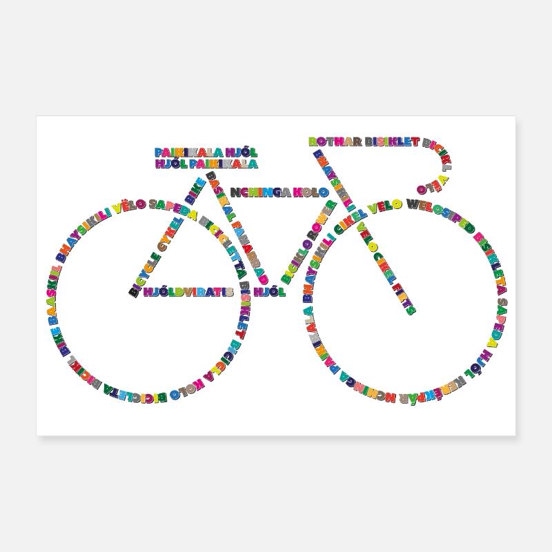Bicycle languages V1 Poster 24" x 16" (60x40 cm)