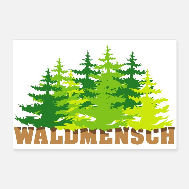 waldmensch wälder baum bäume geschenkidee Poster 60x40 cm