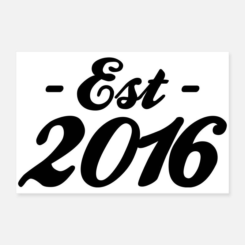 established 2016 Poster 60 x 40 cm