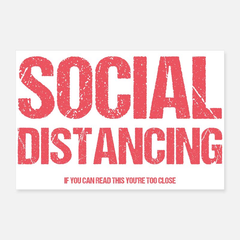 Distanciation sociale Poster 60 x 40 cm