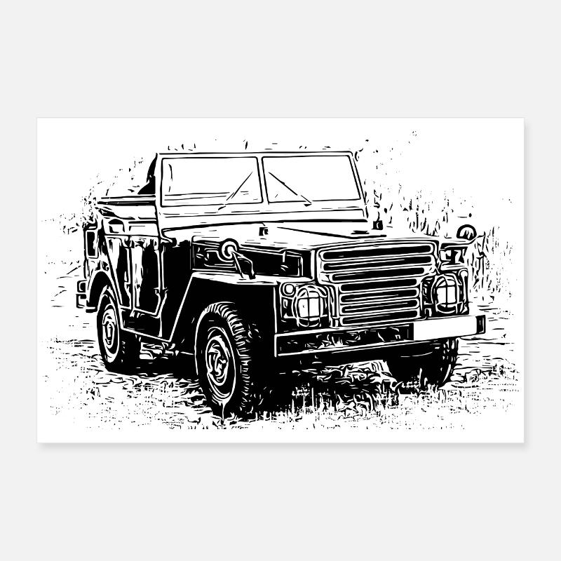 Classiques orientaux sur roues Poster 60 x 40 cm