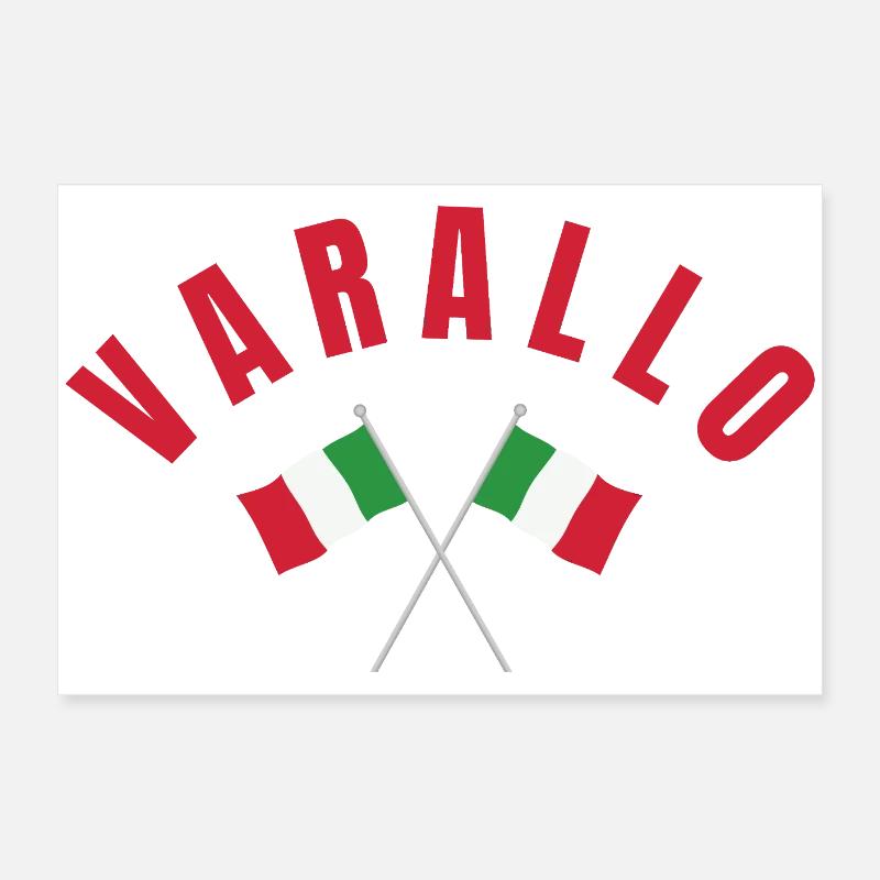 Varallo Italian Crossed Flags  Poster 24" x 16" (60x40 cm)