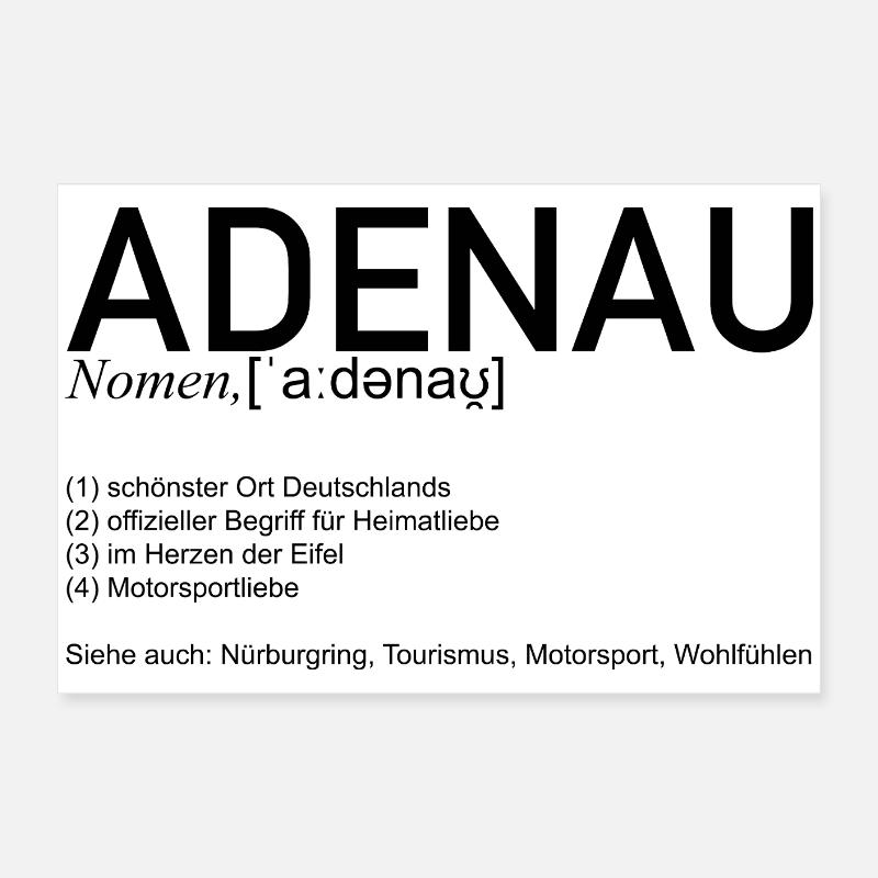 Adenau [Meaning] Poster 24" x 16" (60x40 cm)