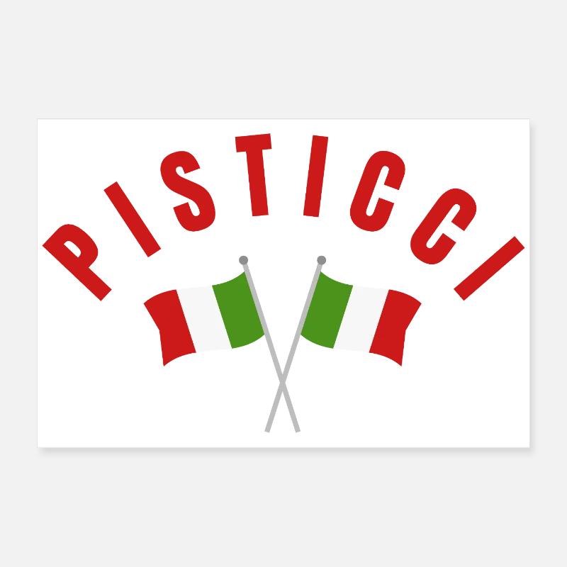 Pisticci Drapeaux italiens Poster 60 x 40 cm