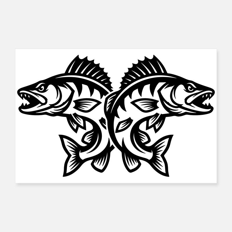 Hecht Fisch Poster 60x40 cm