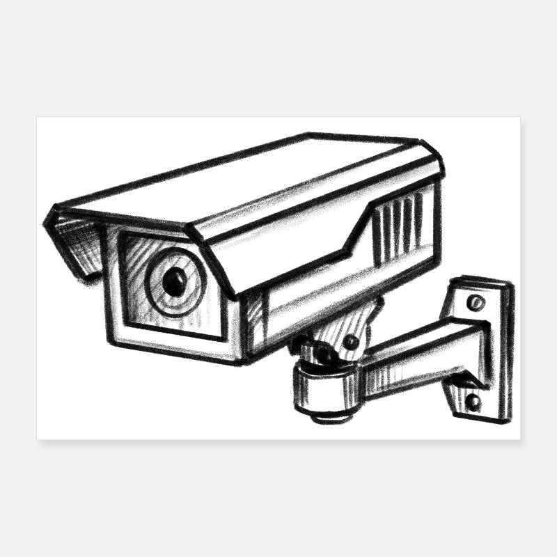 Security Camera Security - Illusionration Poster 24" x 16" (60x40 cm)