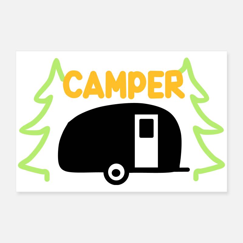 Camper - ready for vacation Poster 24" x 16" (60x40 cm)