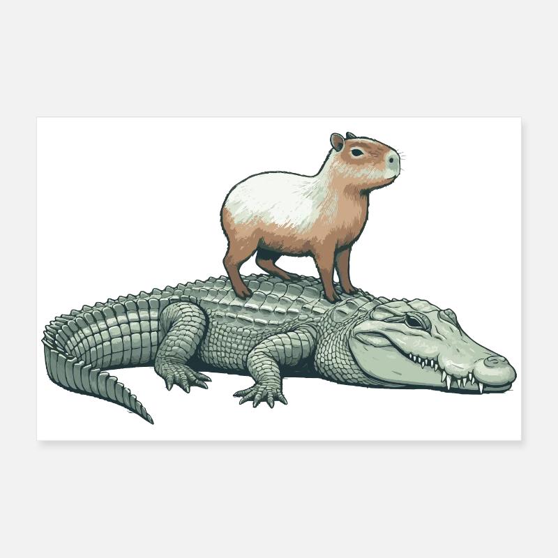 L’équipe de rêve de Capy & Croc Poster 60 x 40 cm